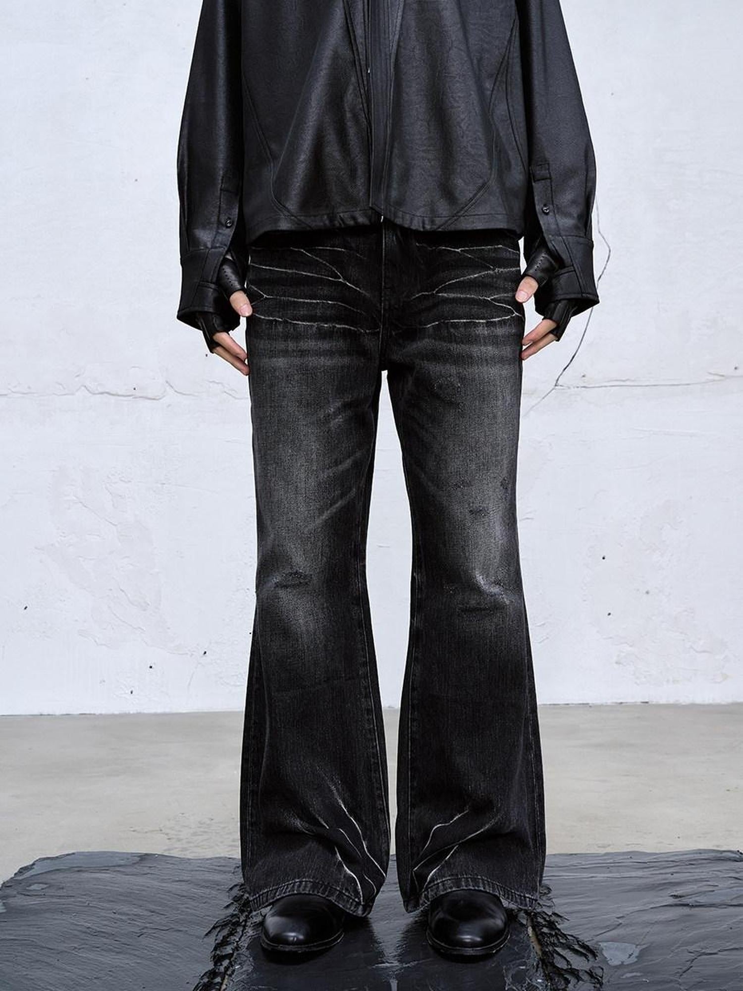 CATSSTAC Mid Rise Non Stretch Black Slim Straight Fit Women Versatile Straight Leg Jeans
