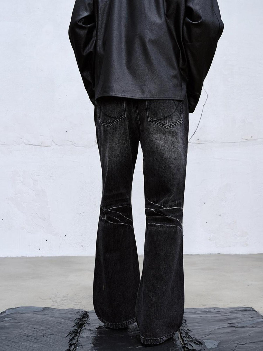 CATSSTAC Mid Rise Non Stretch Black Slim Straight Fit Women Versatile Straight Leg Jeans