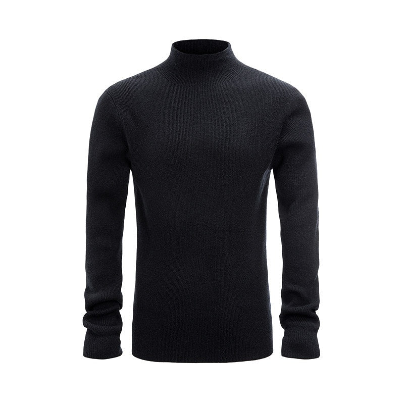 CATSSTAC_Mock_Neck_Pullover_Active_Fit_Sizes_M_To_2Xl_Black_Gray_Long_Sleeve_T-Shirts_MISSTT