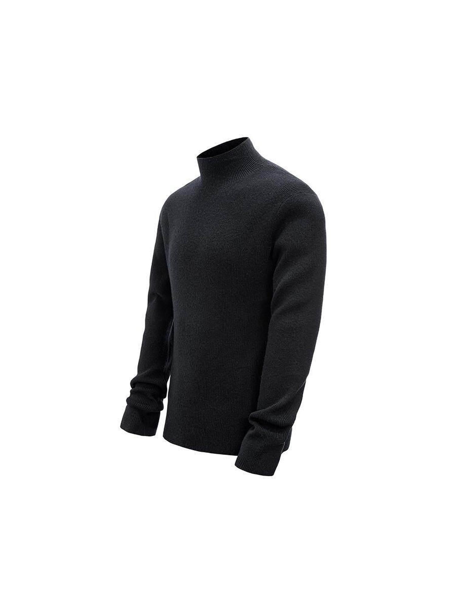 CATSSTAC Mock Neck Pullover Active Fit Sizes M To 2Xl Black Gray Long Sleeve T-Shirts