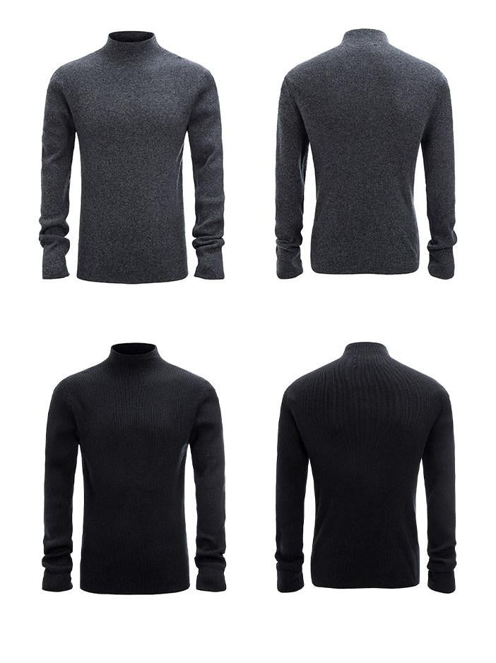 CATSSTAC Mock Neck Pullover Active Fit Sizes M To 2Xl Black Gray Long Sleeve T-Shirts