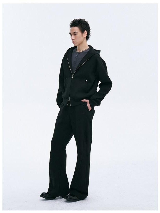 CATSSTAC Oversized Zip Up Street Style Loose Fit Youth Black Gray Hoodie