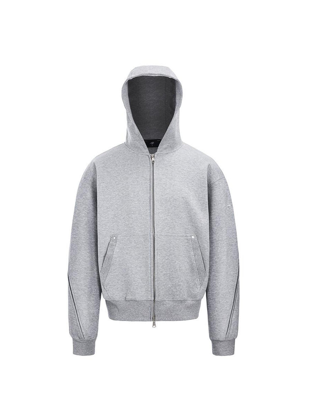 CATSSTAC Oversized Zip Up Street Style Loose Fit Youth Black Gray Hoodie