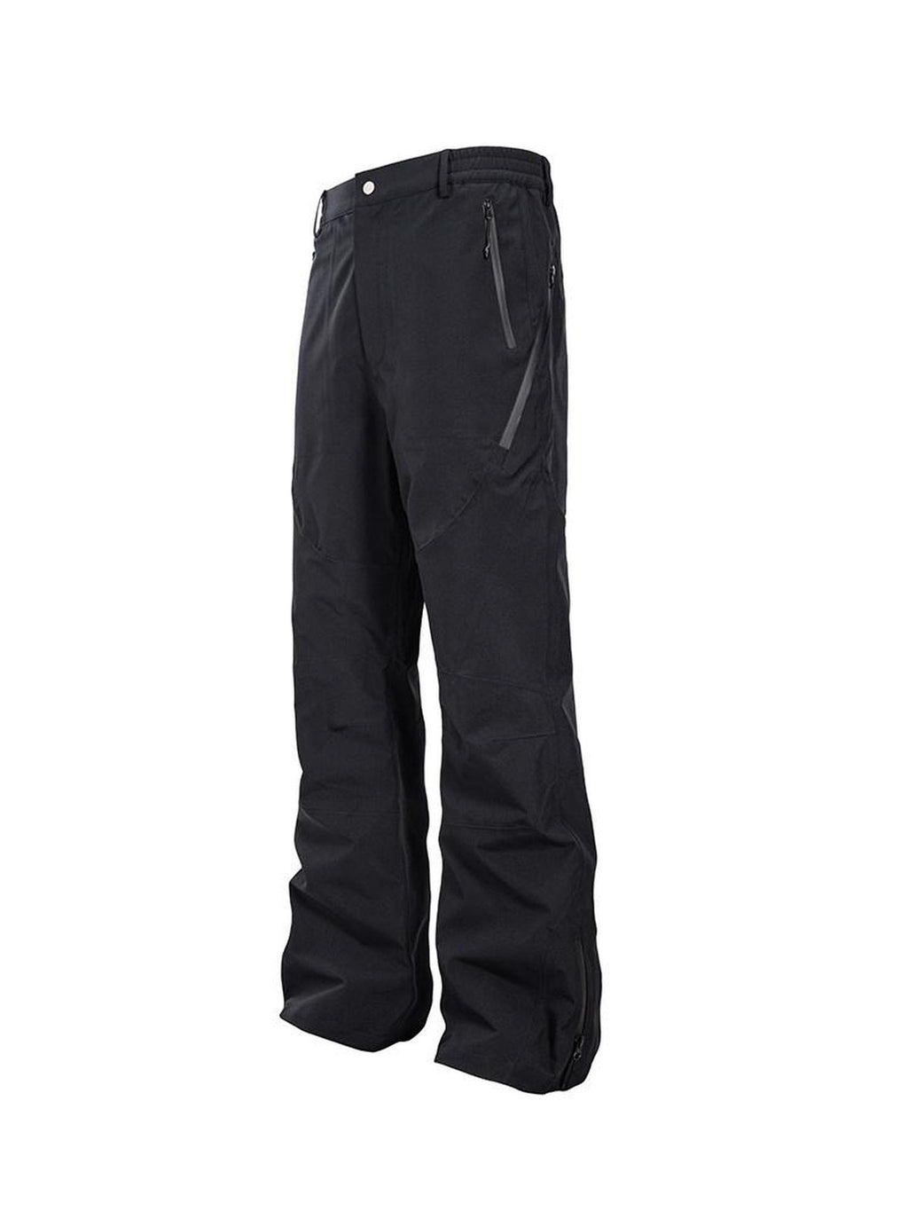 CATSSTAC Pleated Button Fly Straight Leg Casual Black Everyday Youth Shell Pants