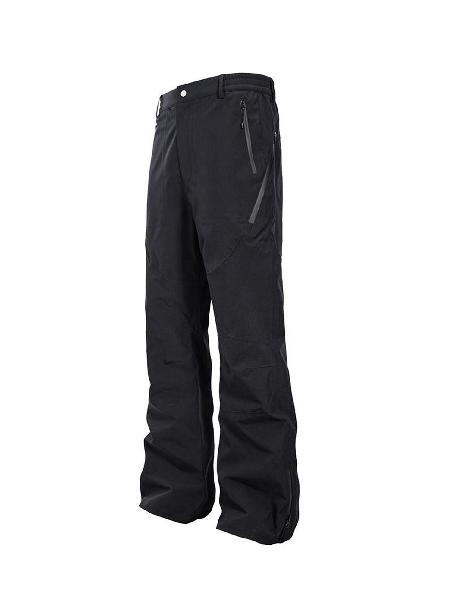 CATSSTAC Pleated Button Fly Straight Leg Casual Black Everyday Youth Shell Pants