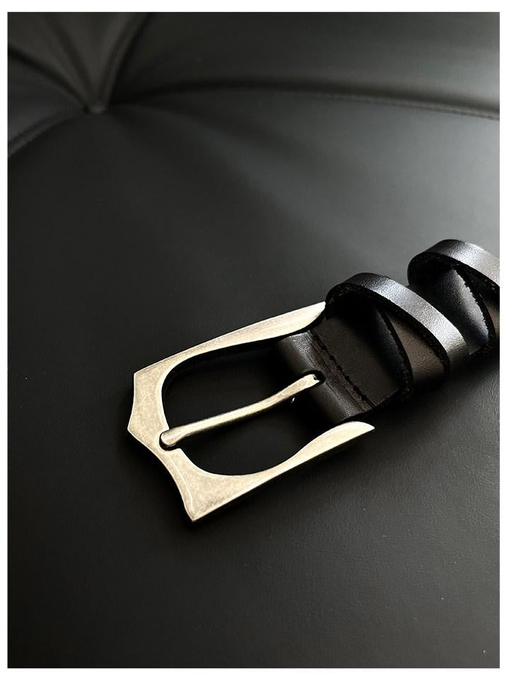 CATSSTAC Premium Top Grain Cowhide Versatile Classic Black For Young Men Leather Belts