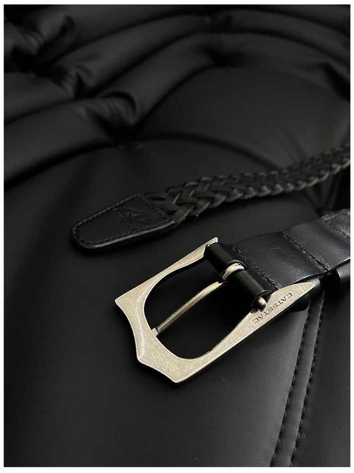 CATSSTAC Premium Top Grain Cowhide Versatile Classic Black For Young Men Leather Belts