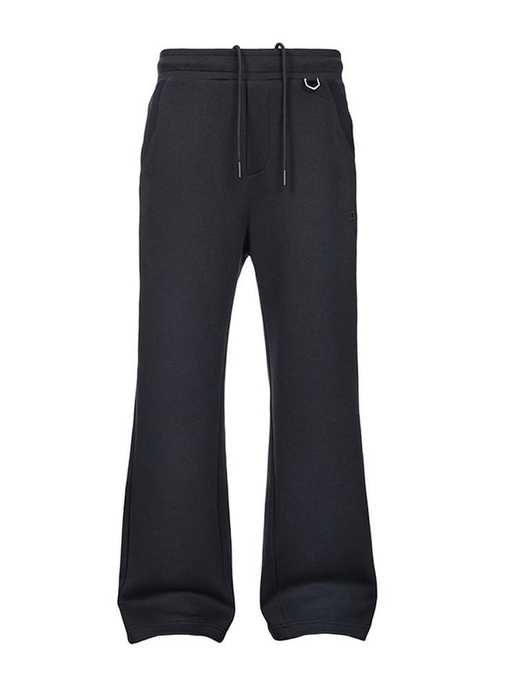 CATSSTAC Quick Dry Structured Loose Fit Drawstring Casual Black Grey Wide Leg Pants