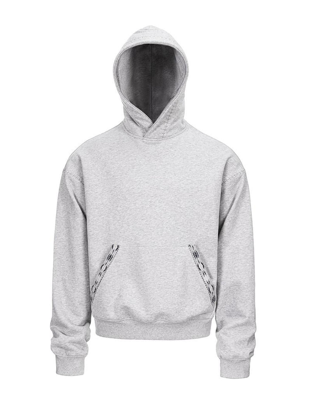 CATSSTAC Relaxed Fit Drop Shoulder Pullover With Kangaroo Pocket Unisex Casual Black Gray Hoodie
