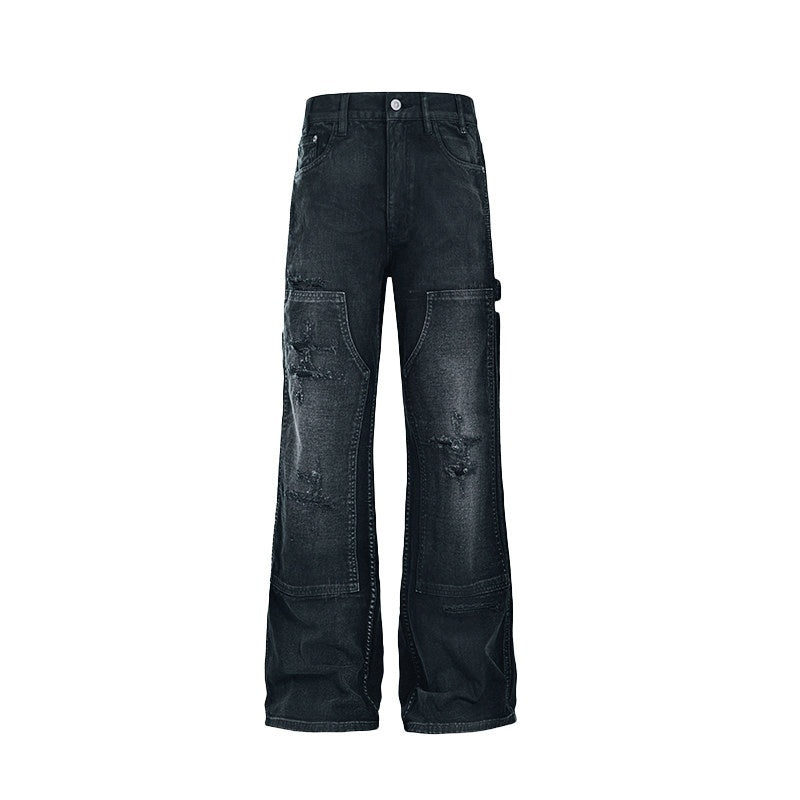 CATSSTAC_Relaxed_Mid_Rise_Black_Trendy_Wide_Straight_Zip_Fly_No_Stretch_Straight_Pants_MISSTT