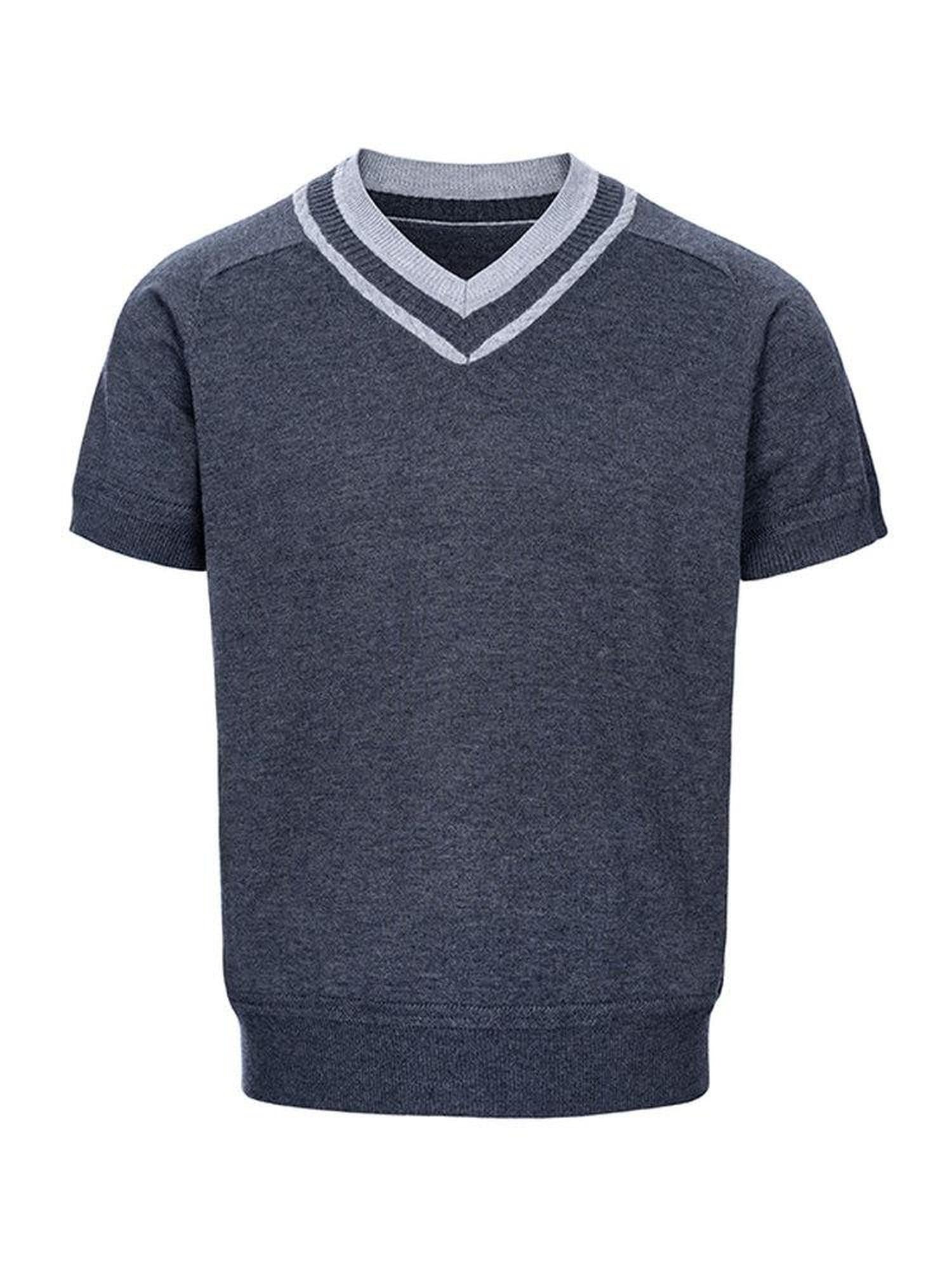 Silk Finish Loose V-neck Unisex Casual Blue Black Gray Short Sleeve T-Shirts