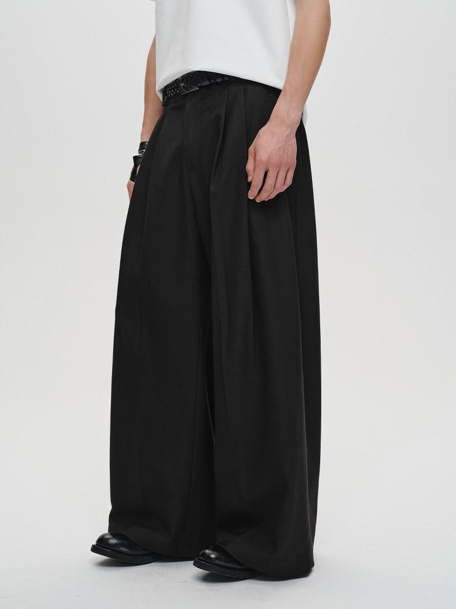 CATSSTAC Sleek Cool Minimal Straight Fit Casual Youth Black Solid Straight Pants