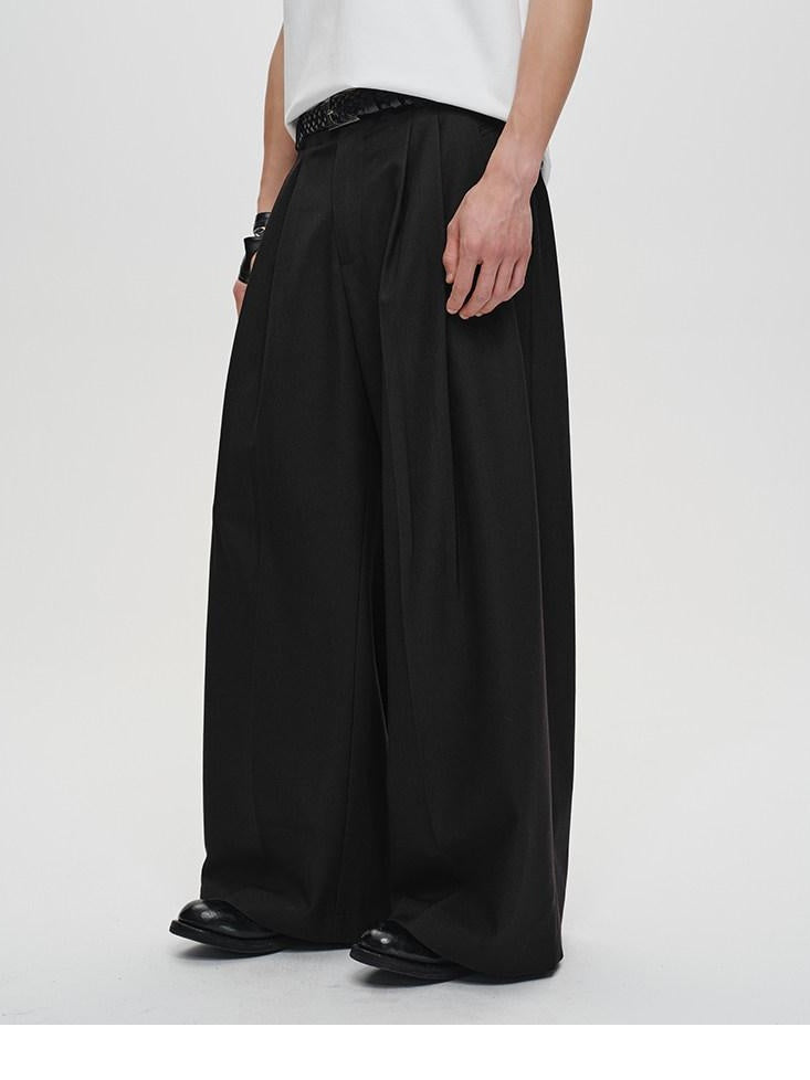 CATSSTAC Sleek Cool Minimal Straight Fit Casual Youth Black Solid Straight Pants