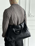 CATSSTAC Sleek Stitch Casual Pu Single Strap Youth Black Square Crossbody Bags