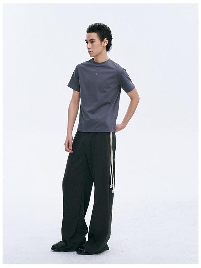 CATSSTAC Soft Loose Fit Crew Neck Youth Casual Black White Short Sleeve T-Shirts