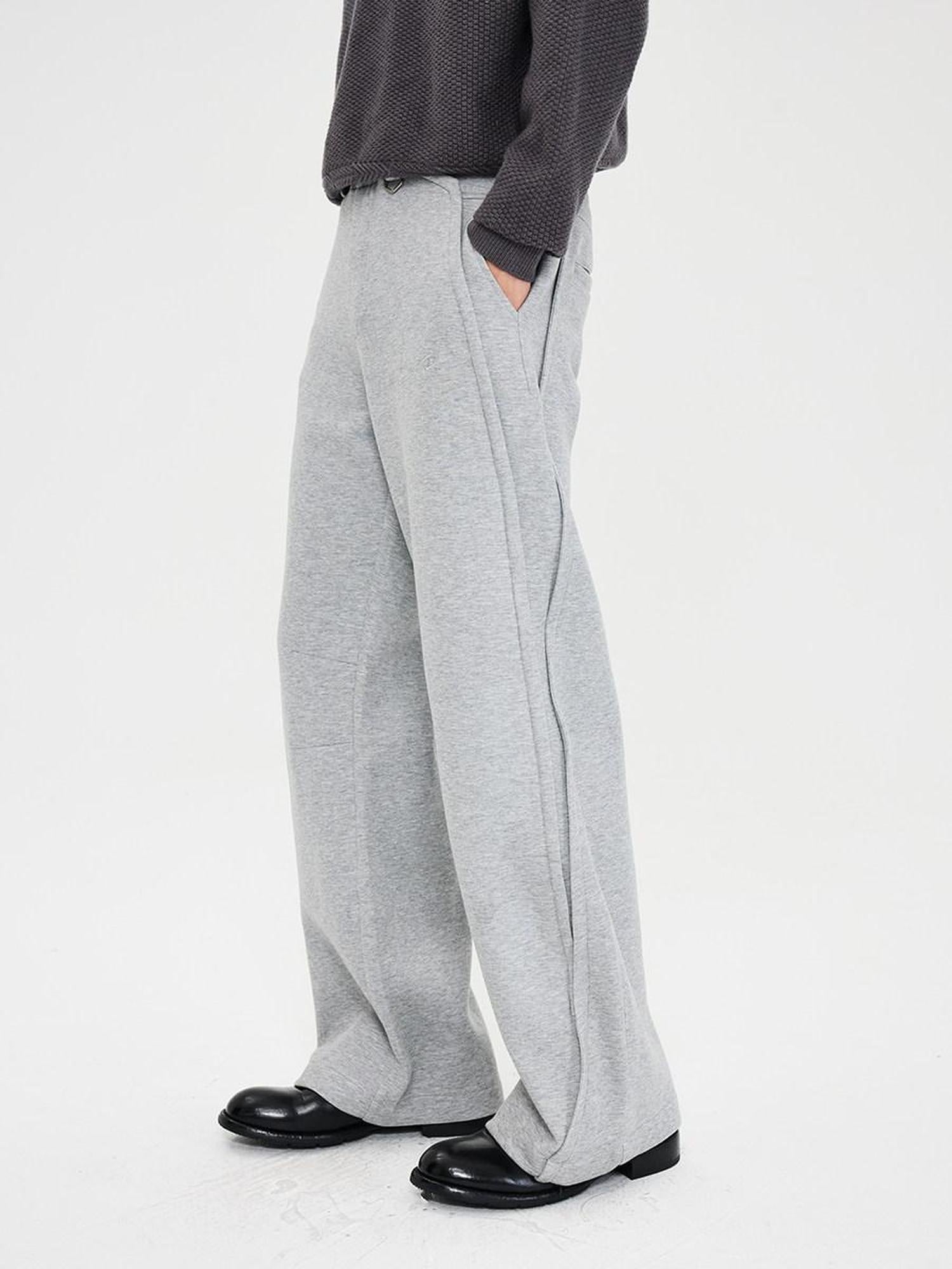 CATSSTAC Soft Mid Rise Loose Fit Straight Leg Youth Casual Trendy Black Grey Sweatpants