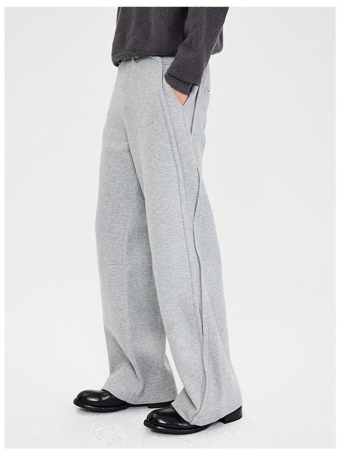 CATSSTAC Soft Mid Rise Loose Fit Straight Leg Youth Casual Trendy Black Grey Sweatpants
