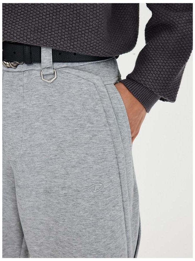 CATSSTAC Soft Mid Rise Loose Fit Straight Leg Youth Casual Trendy Black Grey Sweatpants