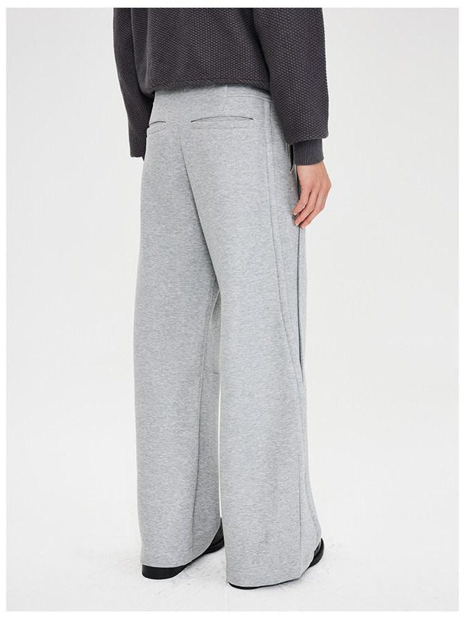 CATSSTAC Soft Mid Rise Loose Fit Straight Leg Youth Casual Trendy Black Grey Sweatpants
