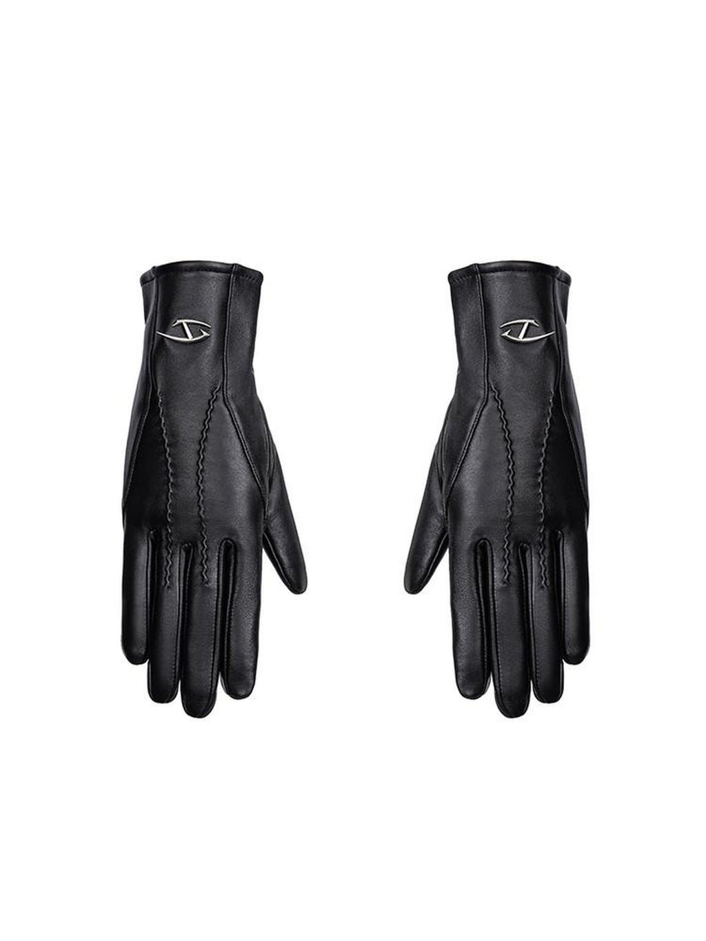 CATSSTAC Thick Sheepskin Leather Long Minimalist Black Driving Gloves