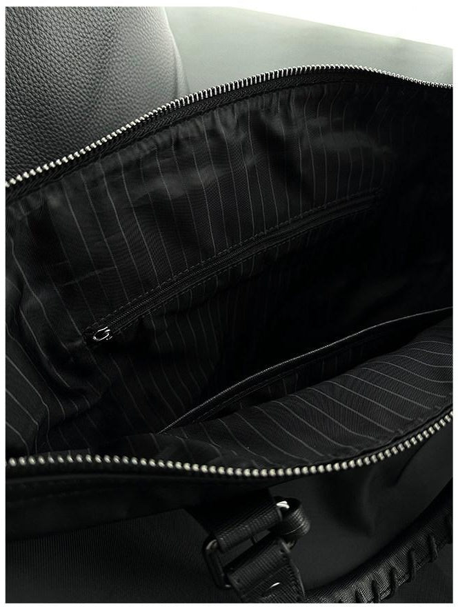 CATSSTAC Topstitched Euro Chic Casual Youth Single Strap Polyester Black Tote Bags