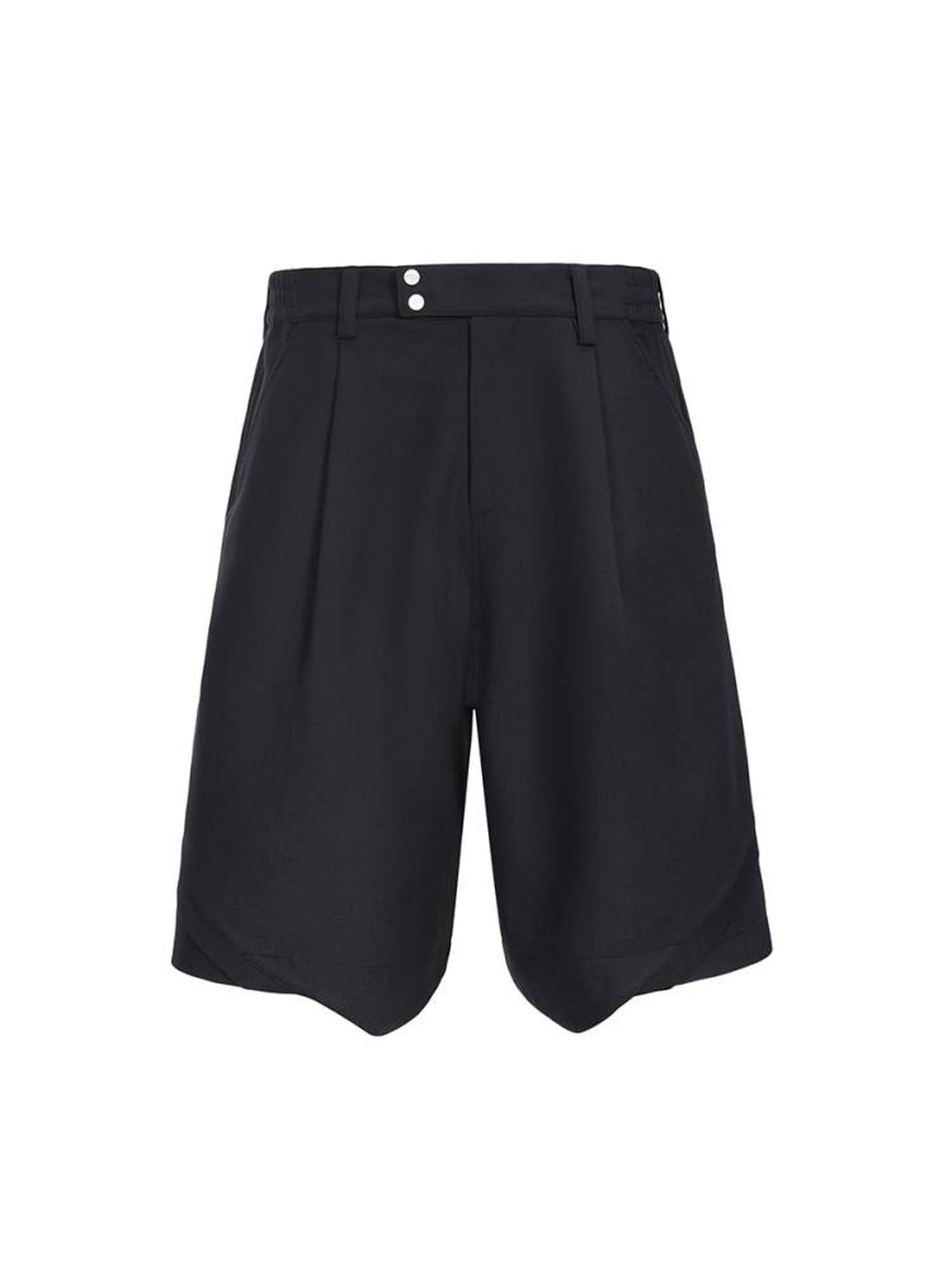 CATSSTAC Trendy Loose Fit Edgy Youthful Casual Black Gray Tailored Shorts