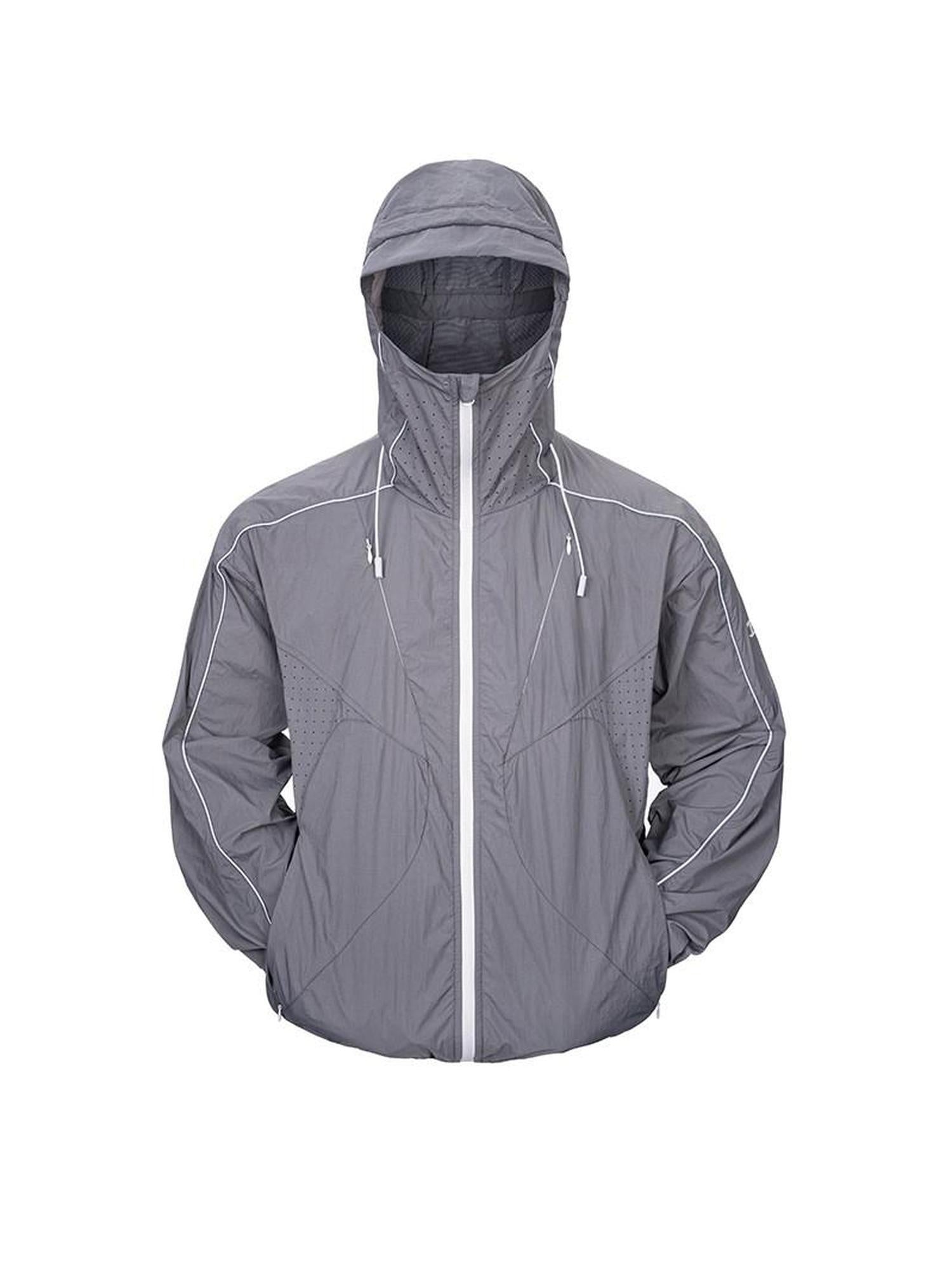 CATSSTAC Upf50 Loose Fit Hooded Zip Unisex Nylon Blend Sun Protection Hoodies