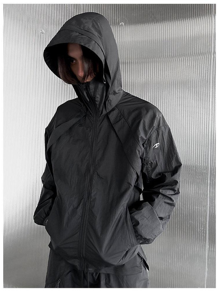 CATSSTAC Upf Uv Blocking Loose Fit Hooded Zip Long Sleeve Youth Sun Protection Hoodies