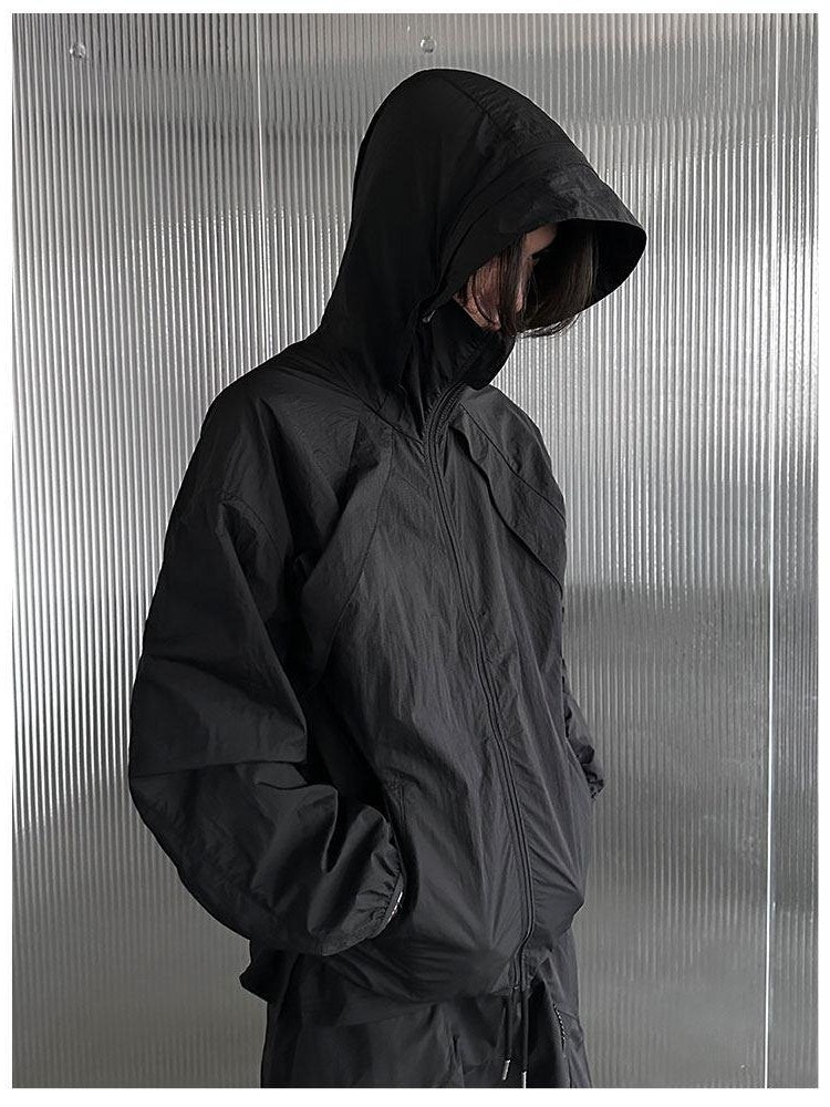 CATSSTAC Upf Uv Blocking Loose Fit Hooded Zip Long Sleeve Youth Sun Protection Hoodies