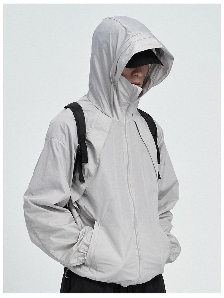 CATSSTAC Upf Uv Blocking Loose Fit Hooded Zip Long Sleeve Youth Sun Protection Hoodies