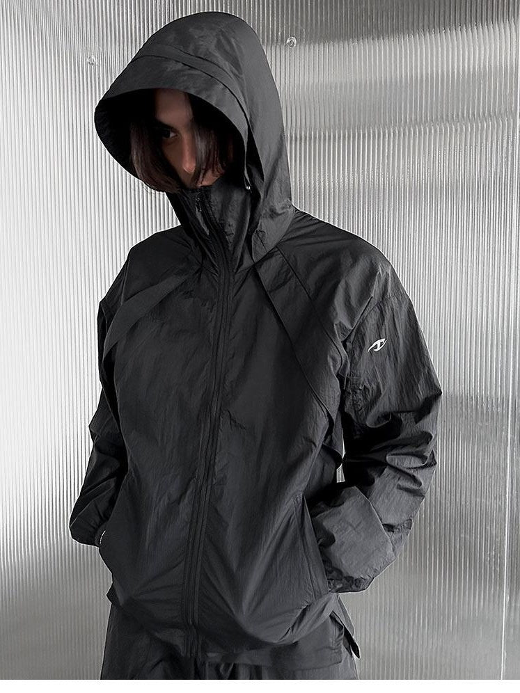 CATSSTAC Upf Uv Blocking Loose Fit Hooded Zip Long Sleeve Youth Sun Protection Hoodies