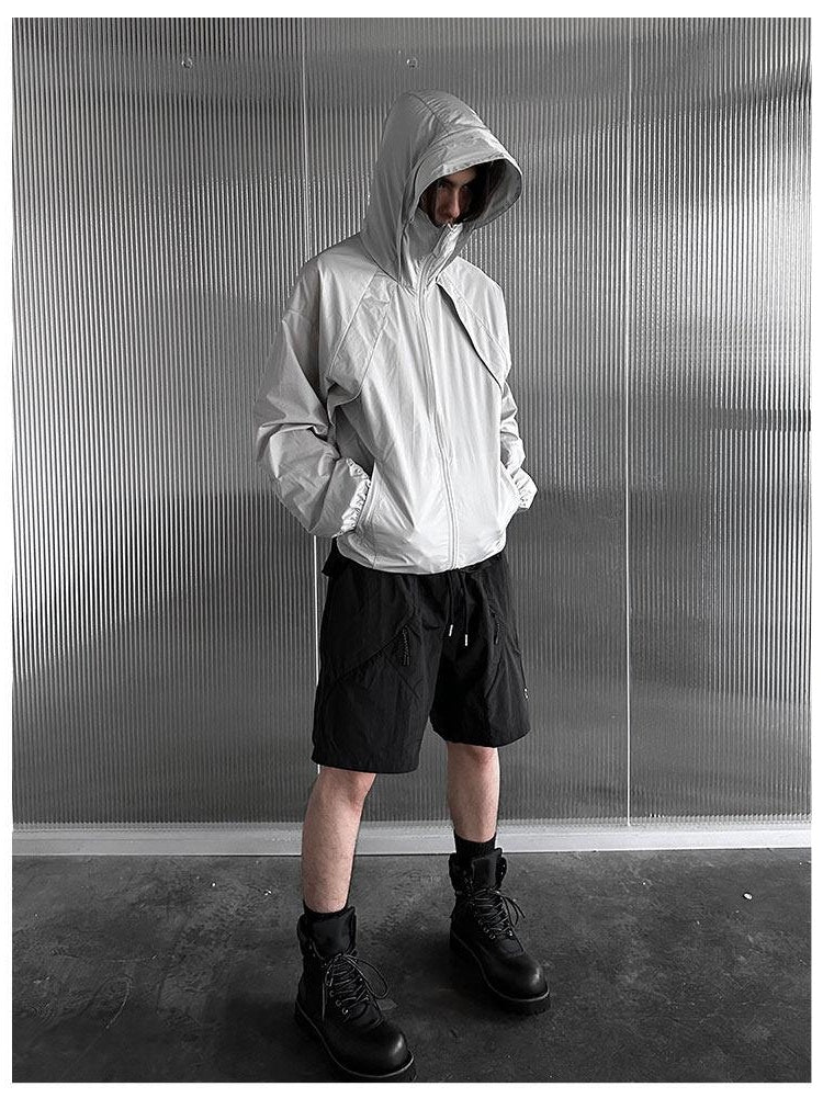CATSSTAC Upf Uv Blocking Loose Fit Hooded Zip Long Sleeve Youth Sun Protection Hoodies