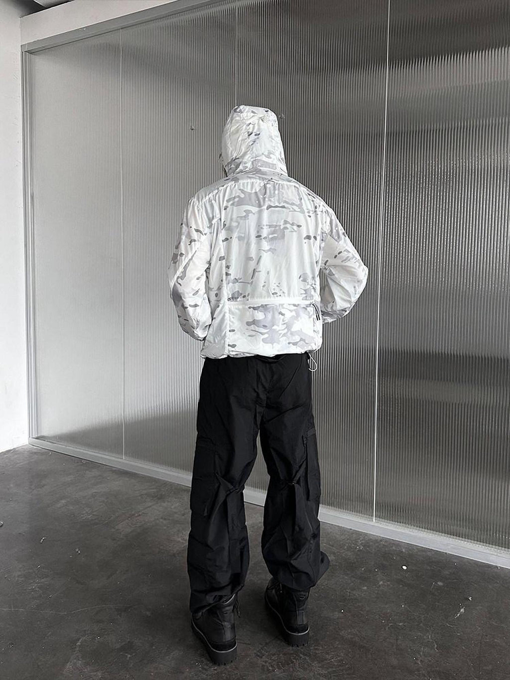 CATSSTAC Uv Blocking Loose Parachute Jogger Tapered Youth Black Sun Protection Pants