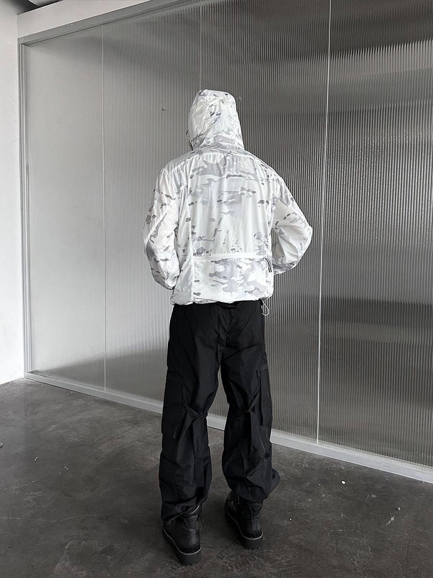 CATSSTAC Uv Blocking Loose Parachute Jogger Tapered Youth Black Sun Protection Pants