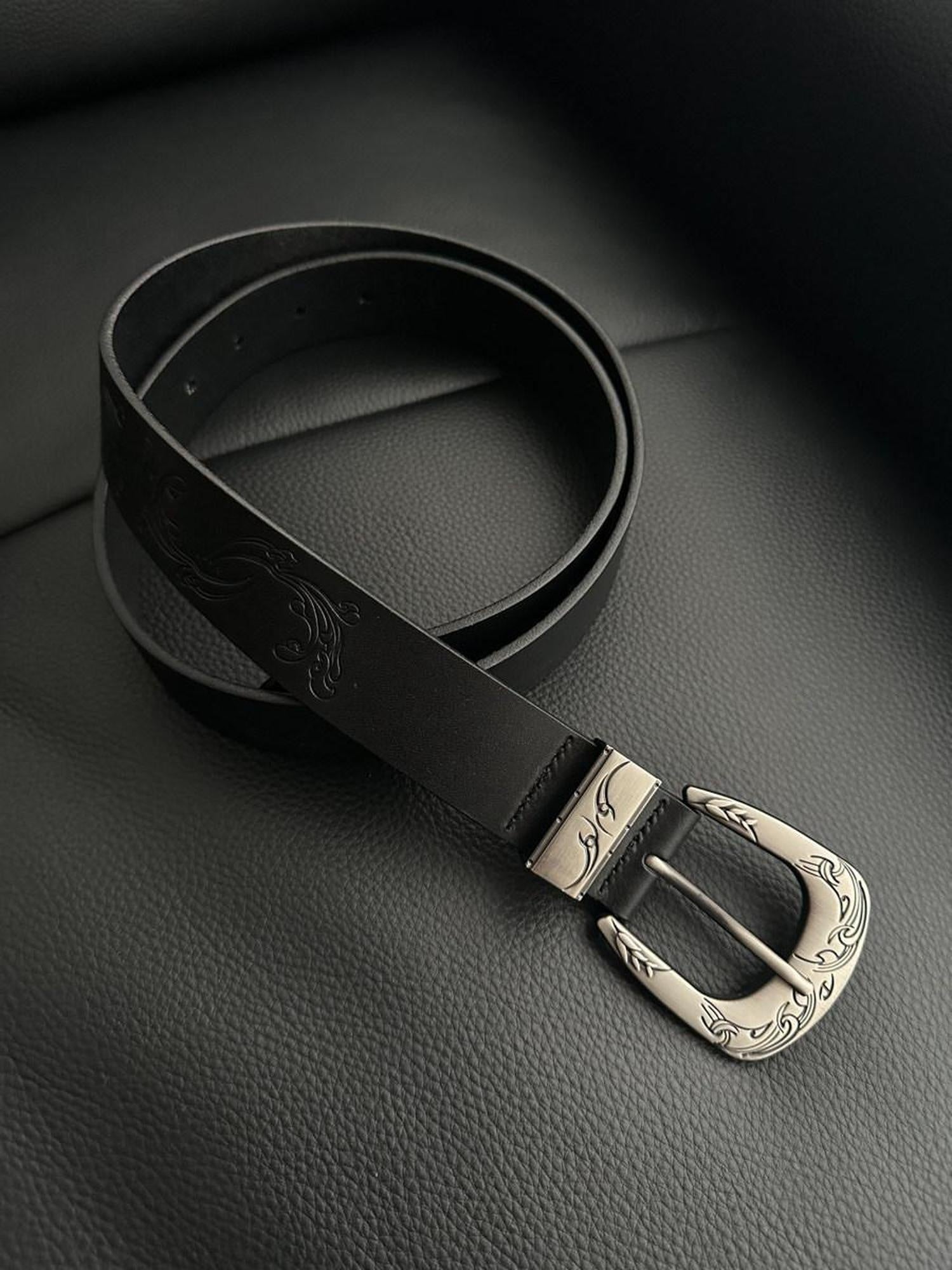 CATSSTAC Versatile Black Minimalist 115Cm Unisex Casual Youth Adjustable Belts