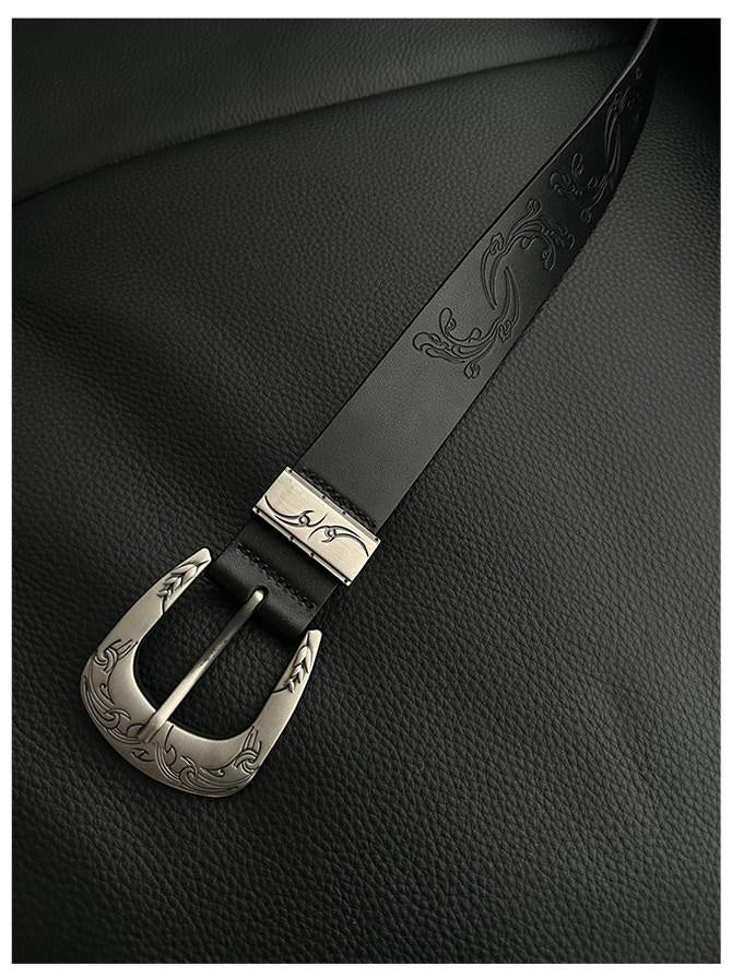CATSSTAC Versatile Black Minimalist 115Cm Unisex Casual Youth Adjustable Belts