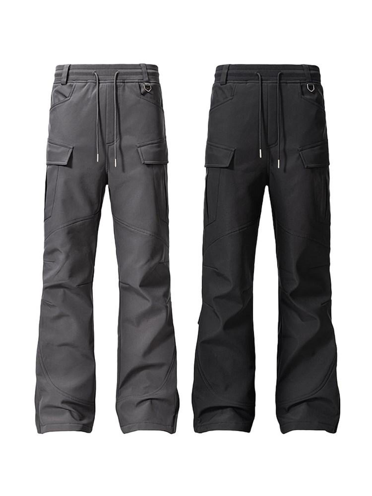 CATSSTAC Versatile Casual Straight Leg Youth Sizes M L Xl 2Xl Black Gray Shell Pants