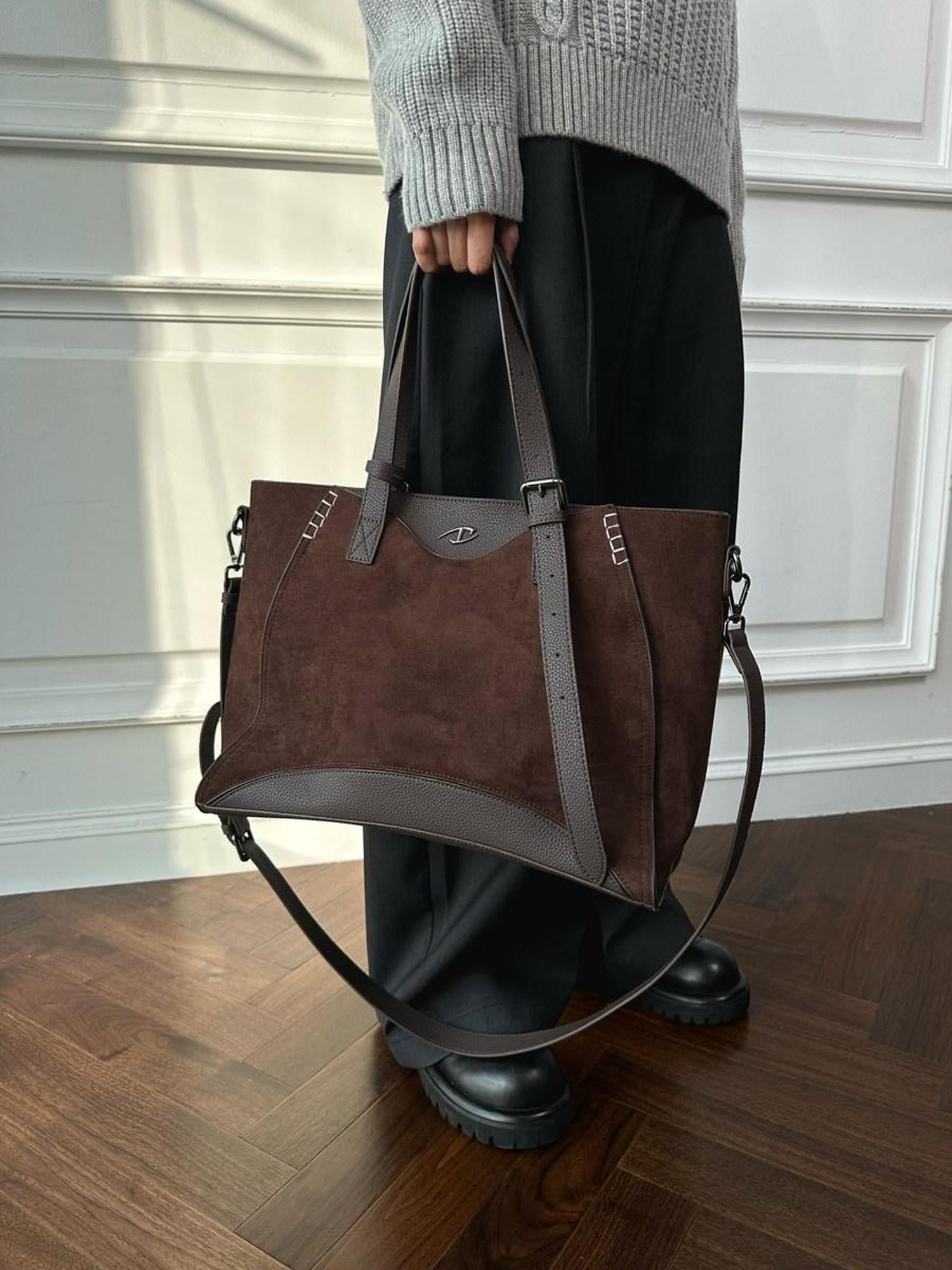 CATSSTAC Versatile Shoulder Handheld Medium Casual Youth Black Brown Crossbody Bags