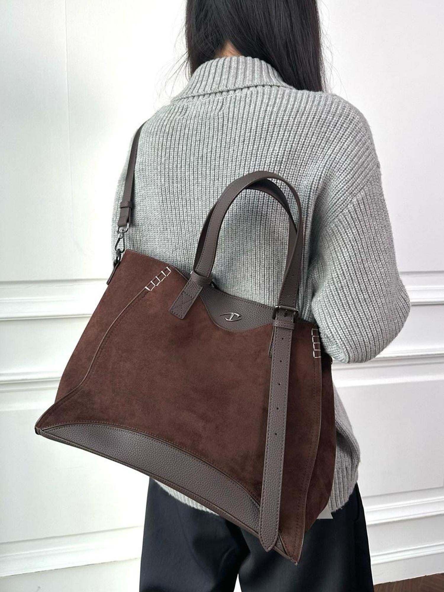 CATSSTAC Versatile Shoulder Handheld Medium Casual Youth Black Brown Crossbody Bags