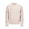 CATSSTAC_Warm_3D_Knit_V-neck_Pullover_Minimalist_Casual_Unisex_Wheat_Pattern_Sweaters_MISSTT