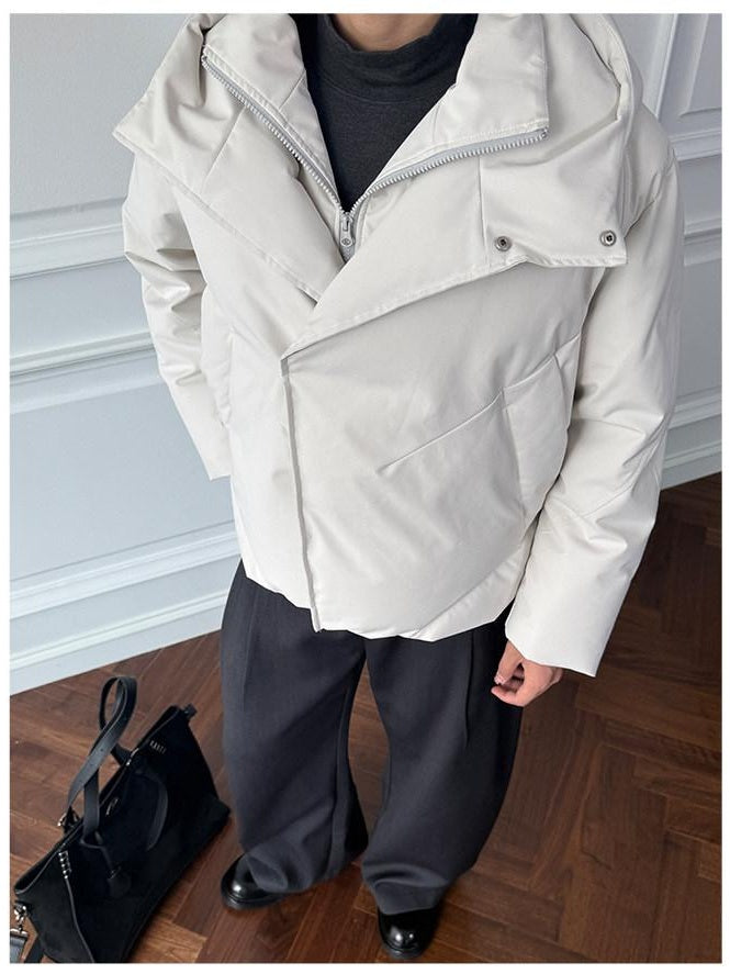 CATSSTAC Warm 90 Percent White Duck Down Thick Loose Casual Youth Down Jackets