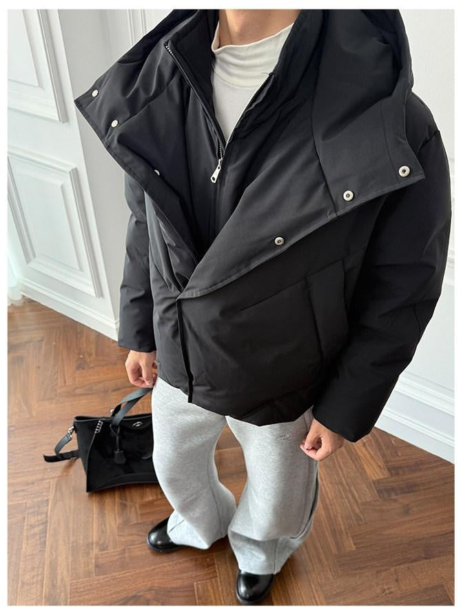 CATSSTAC Warm 90 Percent White Duck Down Thick Loose Casual Youth Down Jackets