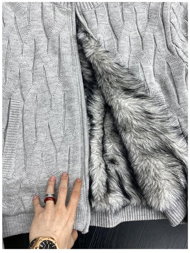 CATSSTAC Warm Loose Fit Stand Collar Casual Solid Knit Long Sleeve Sweaters