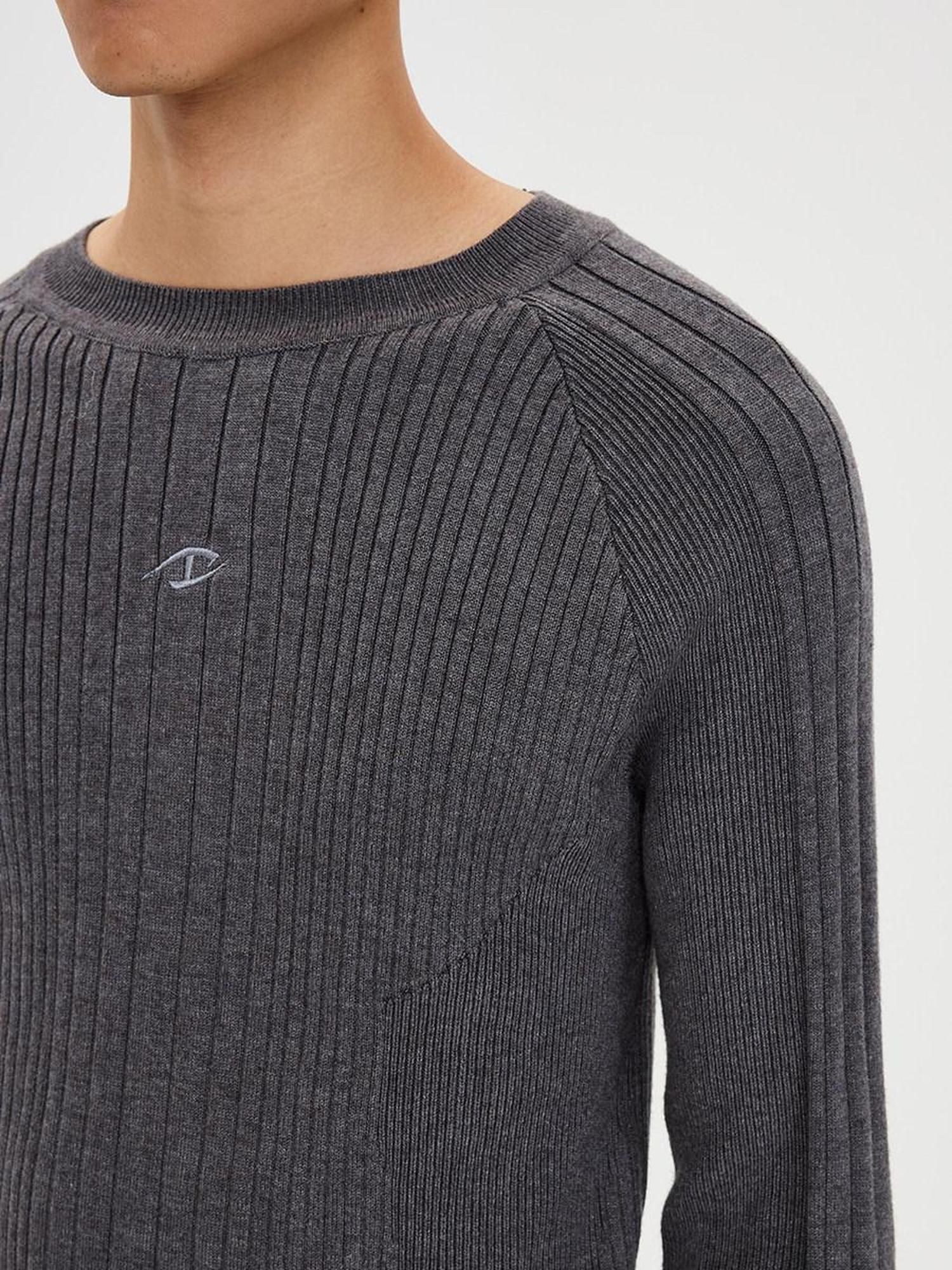 CATSSTAC Warm Polyester Crew Neck Pullover Simple Unisex Knit Long Sleeve Sweaters