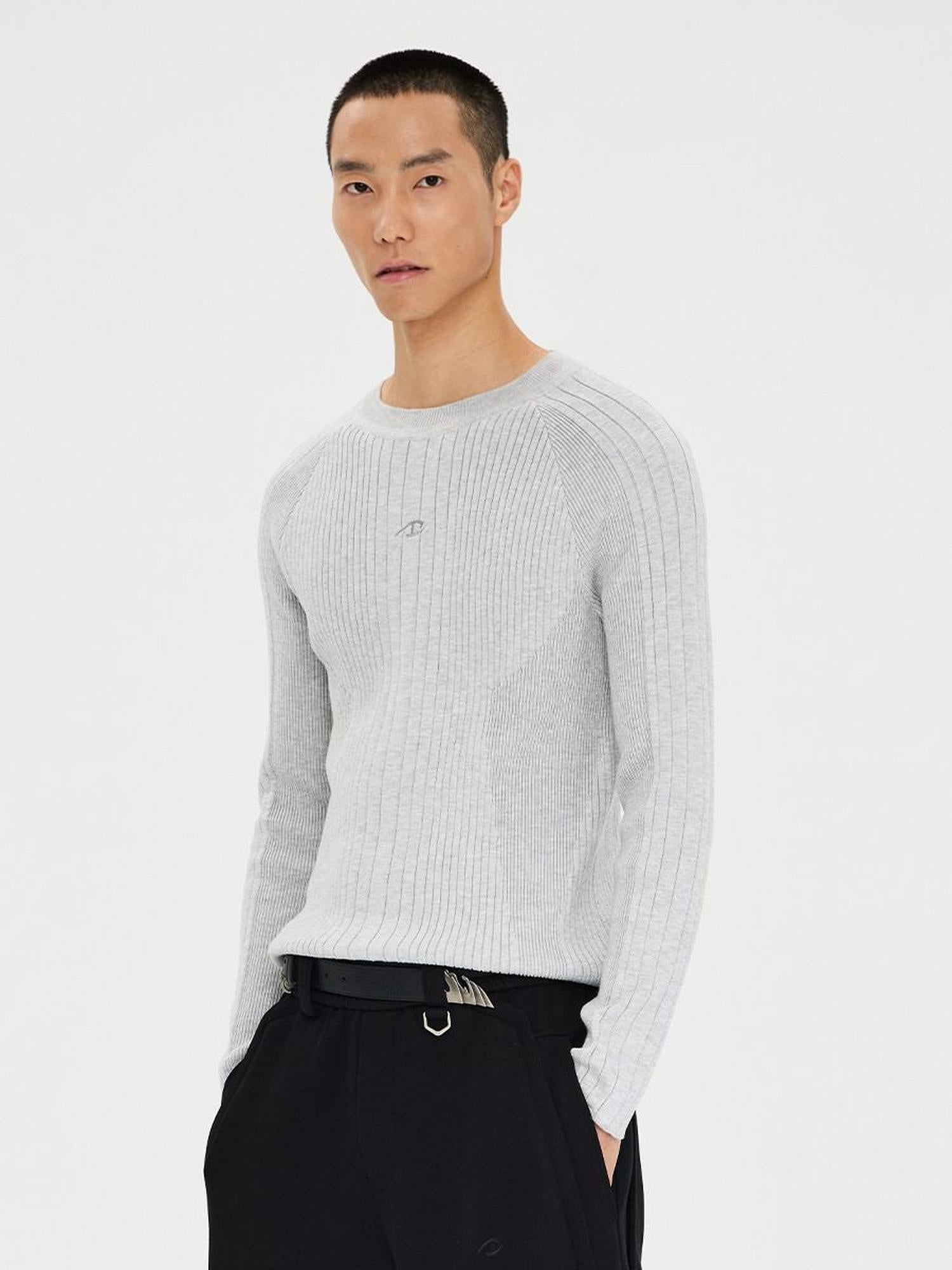CATSSTAC Warm Polyester Crew Neck Pullover Simple Unisex Knit Long Sleeve Sweaters