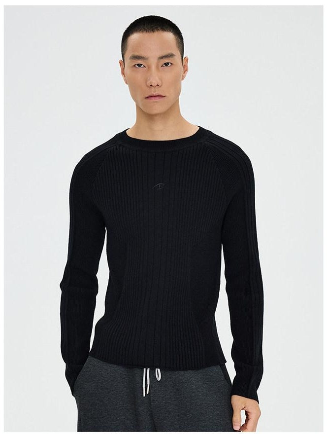 CATSSTAC Warm Polyester Crew Neck Pullover Simple Unisex Knit Long Sleeve Sweaters
