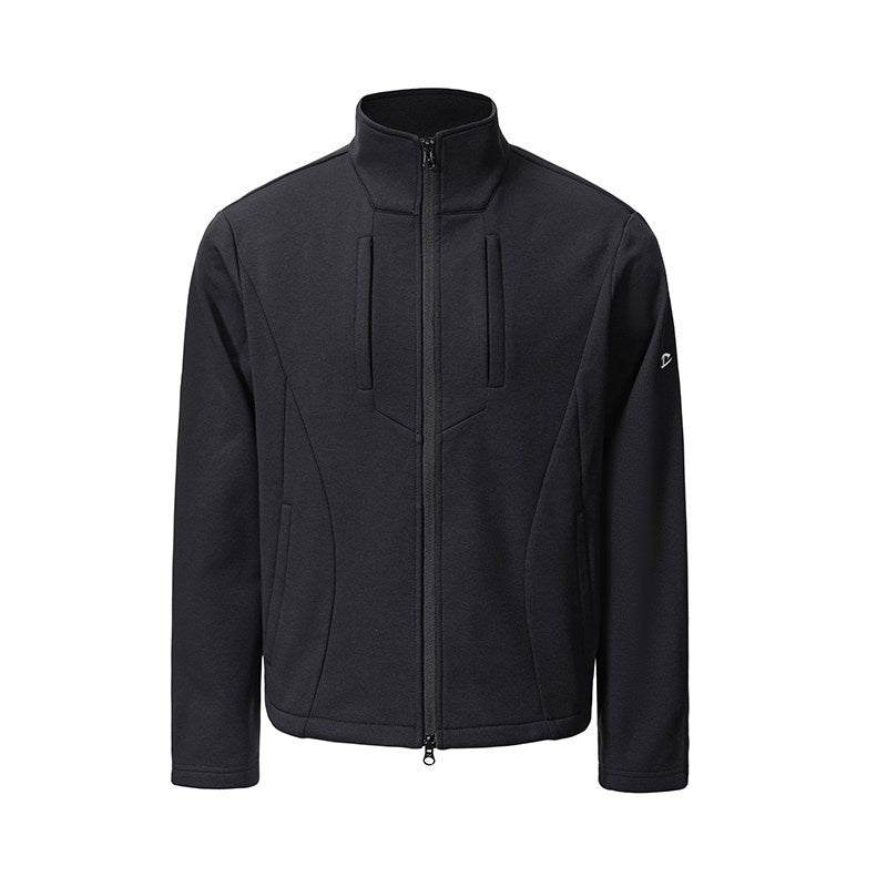CATSSTAC Warm Relaxed Stand Collar Unisex Polyester Zip Black Khaki Jackets
