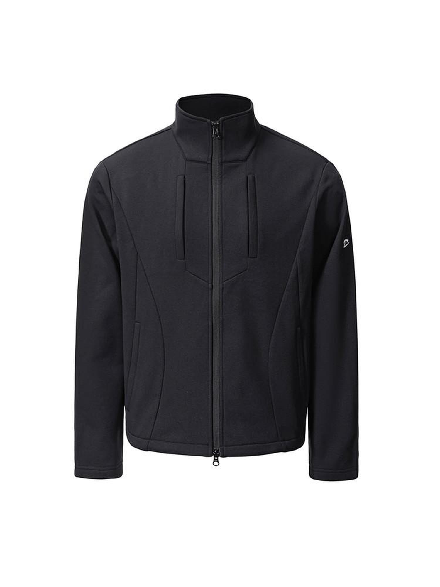 CATSSTAC Warm Relaxed Stand Collar Unisex Polyester Zip Black Khaki Jackets