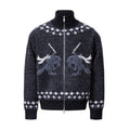 CATSSTAC_Warm_Zip_Stand_Collar_Casual_Unisex_Sword_Pattern_Knit_Black_Gray_Cardigans_MISSTT