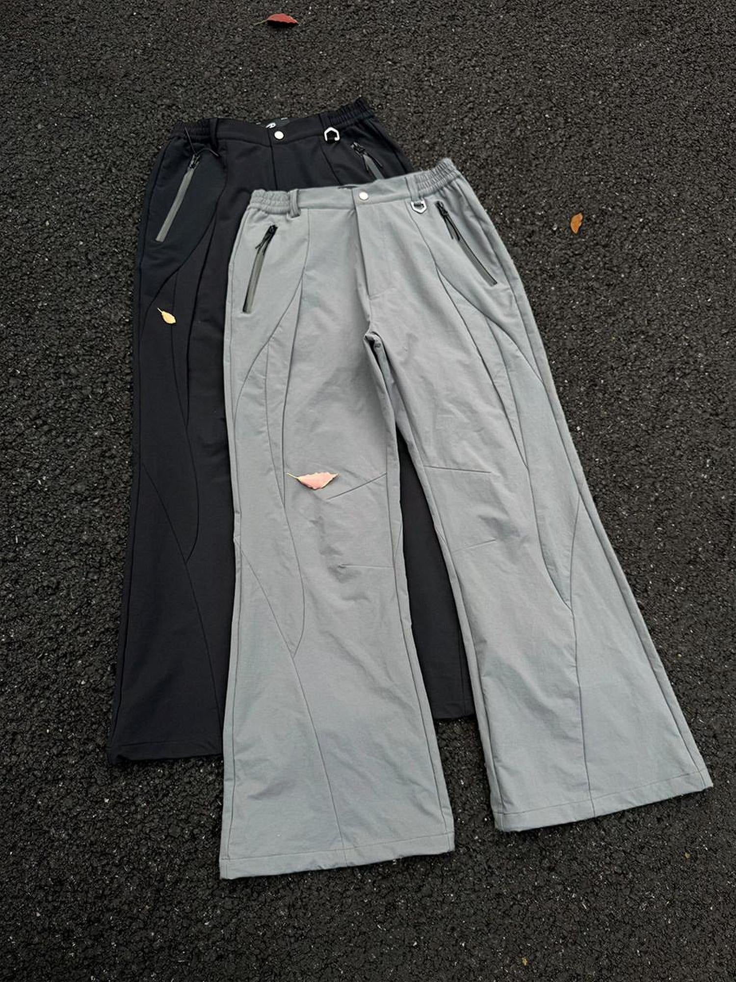 CATSSTAC Waterproof Casual Straight Leg Button Fly Natural Waist Everyday Shell Pants
